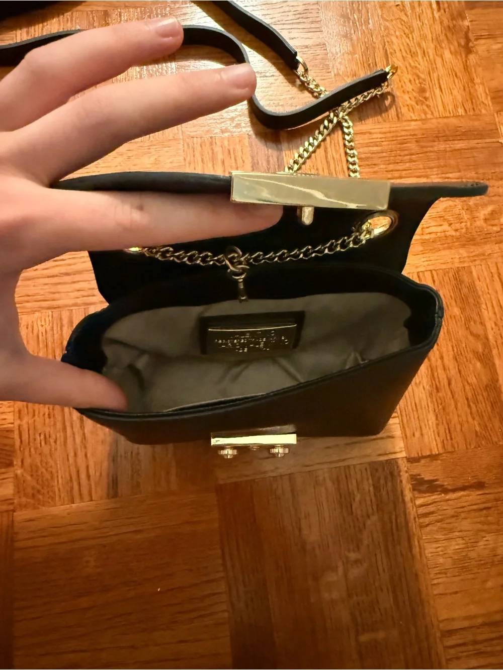 Valentino by Mario Valentino Lola Bonbon black leather crossbody bag